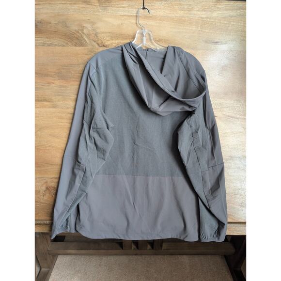 Battle Ultra Track Jacket Mens Medium Gray Athletic Fit Hooded Zip-Up 51AP500006 - Picture 2 of 5